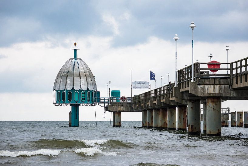 Seebrücke in Zinnowitz auf der Insel Usedom van Rico Ködder