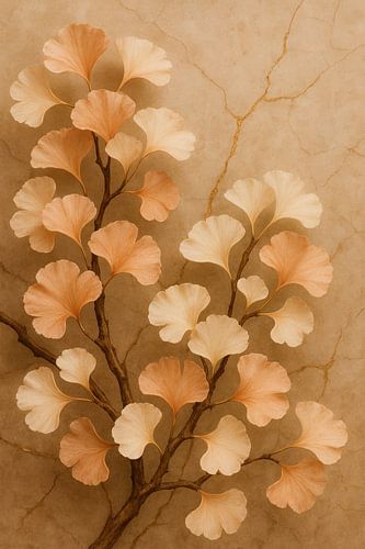 Mur romantique de feuilles sur la terre