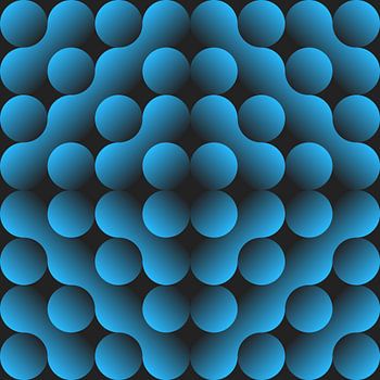 Abstracte onderling verbonden blauwe bollen