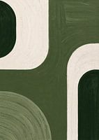 TW living - modern art abstract green shapes 2