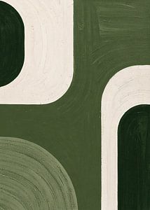 modern art abstract green shapes 2