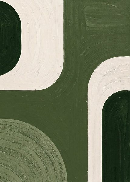 modern art abstract green shapes 2 von TW living