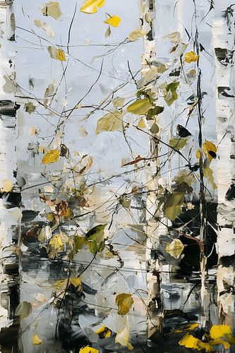 Birch forest in soft autumn light