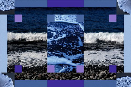 An der Grenze zwischen Meer und Sand.