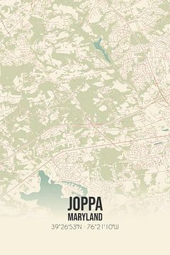 Vintage landkaart van Joppa (Maryland), USA. van Rezona