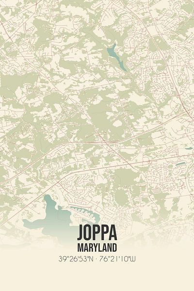 Vintage map of Joppa (Maryland), USA. by Prints of Place