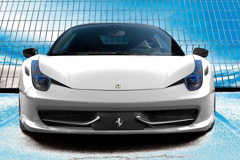 Ferrari 458 in white von aRi F. Huber