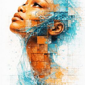 Portrait with Water by Digital Picture Art