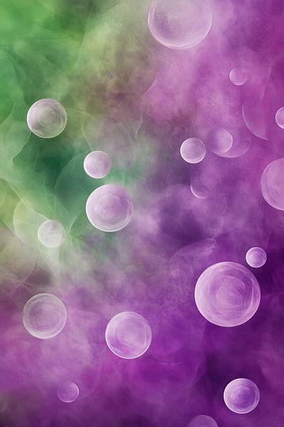 Seifenblasen im Nebel von Poster Art Shop