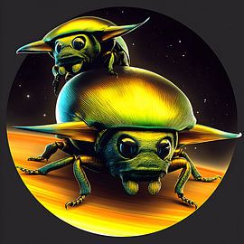 Kosmische Käferreiter von Vythryd Arts