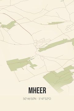 Vintage landkaart van Mheer (Limburg) van Rezona