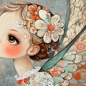 Girl and Butterfly by Eye catching paintings
