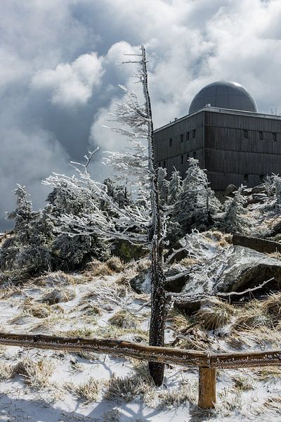 Landschaft mit Schnee auf dem Brocken im Harz par Rico Ködder