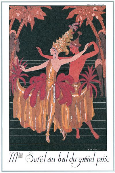 George Barbier - Mlle Sorel au bal du Grand Prix par Peter Balan