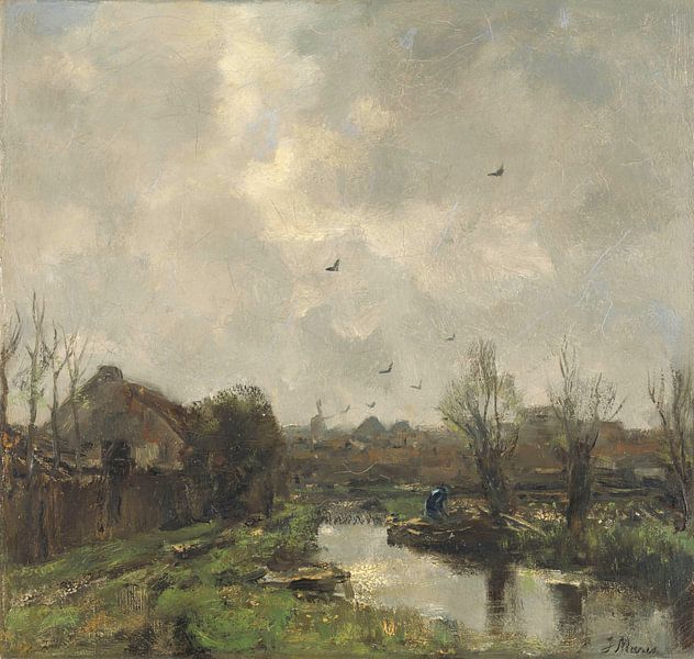 Landschaft bei Den Haag, Jacob Maris von Meisterhafte Meister