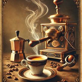 Espresso Time - Italian coffee art in a retro-vintage look by Eric Nagel