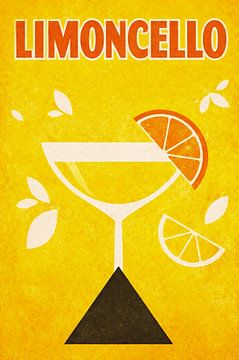 Minimal Vintage Limoncello Cocktail Poster