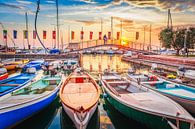 Bardolino harbour with sunset by Mustafa Kurnaz thumbnail