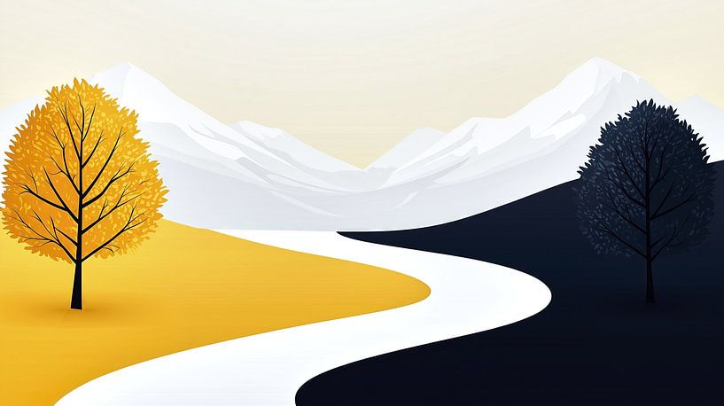 Übergang von Herbst zu Winter von Frank Heinz