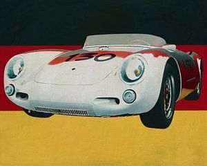 Porsche 550-A Spyder uit 1956 voor de Duitse vlag van Jan Keteleer