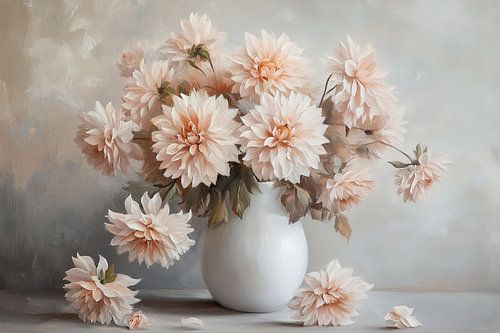 Dahlia's in lichtroze