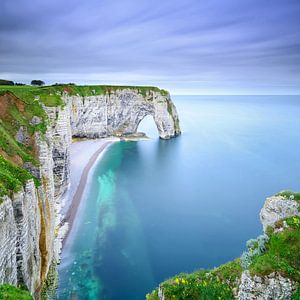 Étretat, La Manneporte Naturbogen. Normandie, Frankreich