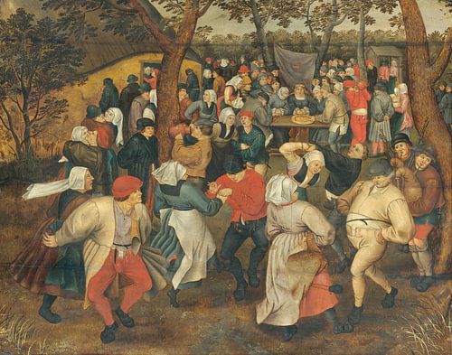 Village scene with outdoor wedding dance, Pieter (the Younger) Brueghel