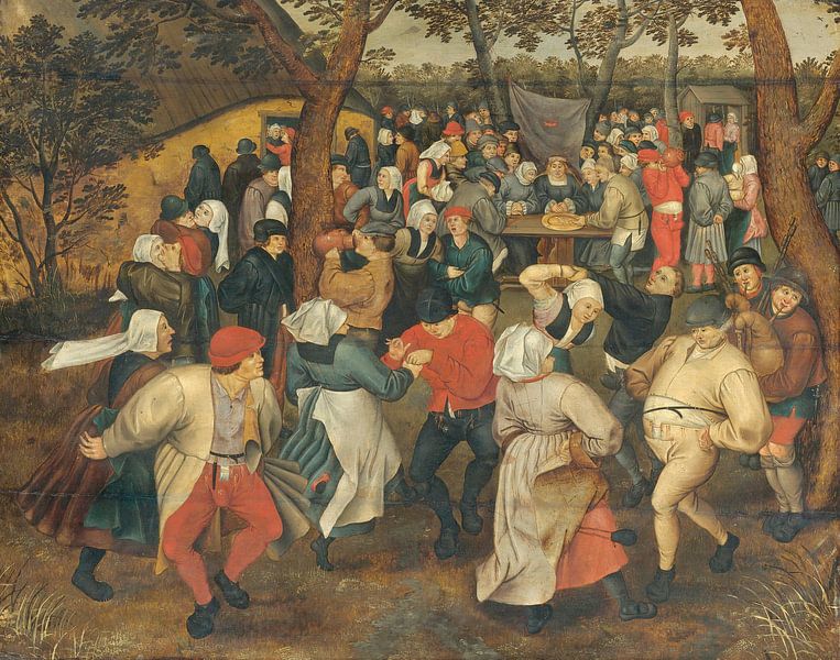 Bauernhochzeit, Nach Pieter Brueghel dem Älteren von Meisterhafte Meister