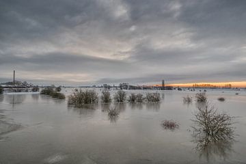 Overstroming uiterwaarden Ravenswaaij van Moetwil en van Dijk - Fotografie