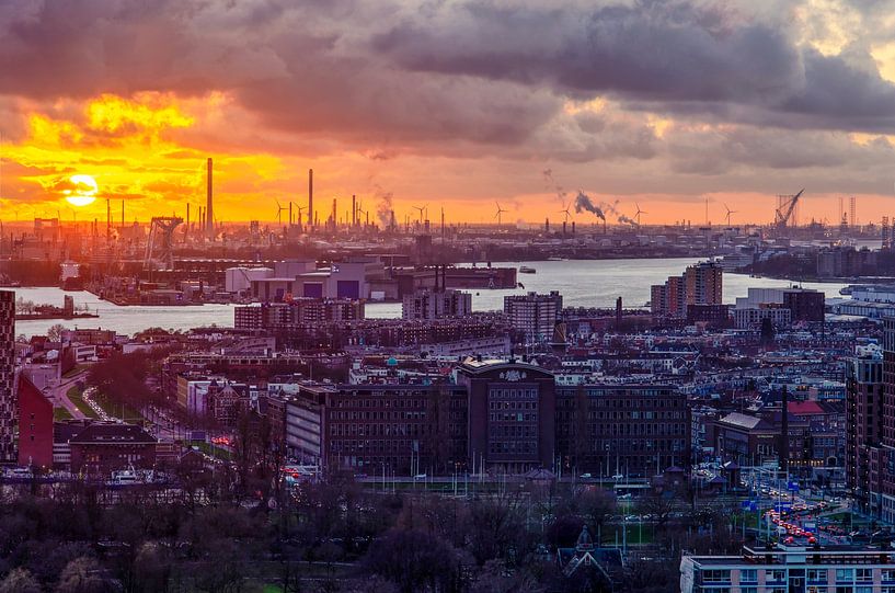 Rotterdam sunset by Frans Blok - photos, art and other wall decoration