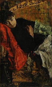 Antonio Mancini - Nachdenklich (ca. 1888-1890)