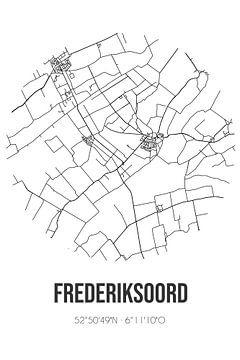 Frederiksoord (Drenthe) | Landkaart | Zwart-wit van MijnStadsPoster