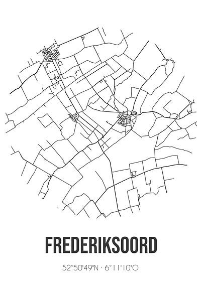 Frederiksoord (Drenthe) | Map | Black and white by Prints of Place