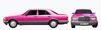 Mercedes-Benz S-Klasse W 126 double view in pink von aRi F. Huber Miniaturansicht