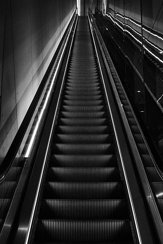 escalier mécanique sur sation