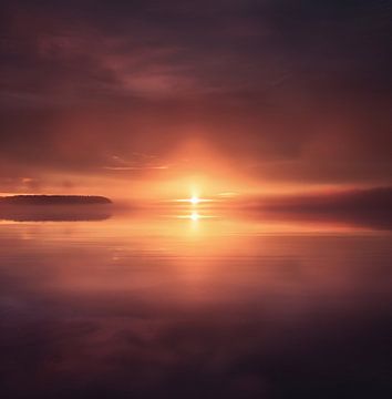 Glamour aan de horizon van de zee van fernlichtsicht