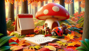 Autumnal writing room of a busy ladybird by artefacti