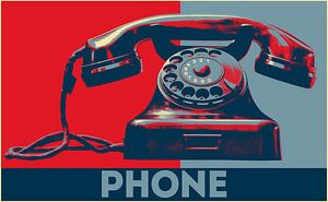Retro telefoon pop-art