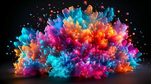 kleurrijke kleurenachtergrond met melkwegnevel