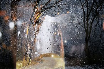 Abstracte fotografie | Abstract expressionisme | Modern abstract | Sparkels Champagne van Art by Janine
