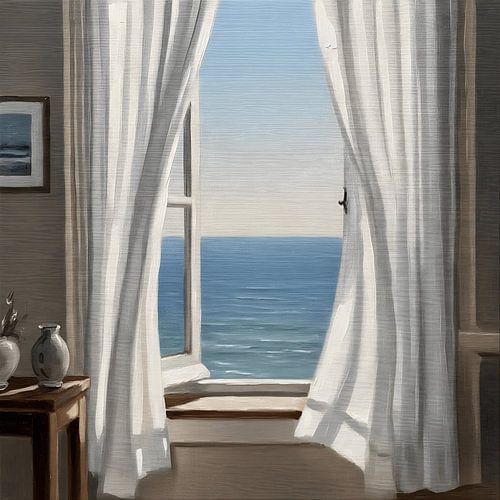 Raam met uitzicht op zee