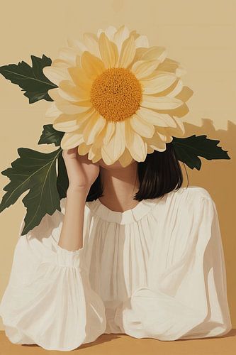 Portrait, Behind the Gerbera 