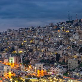 Amman at night by Mark Lenoire