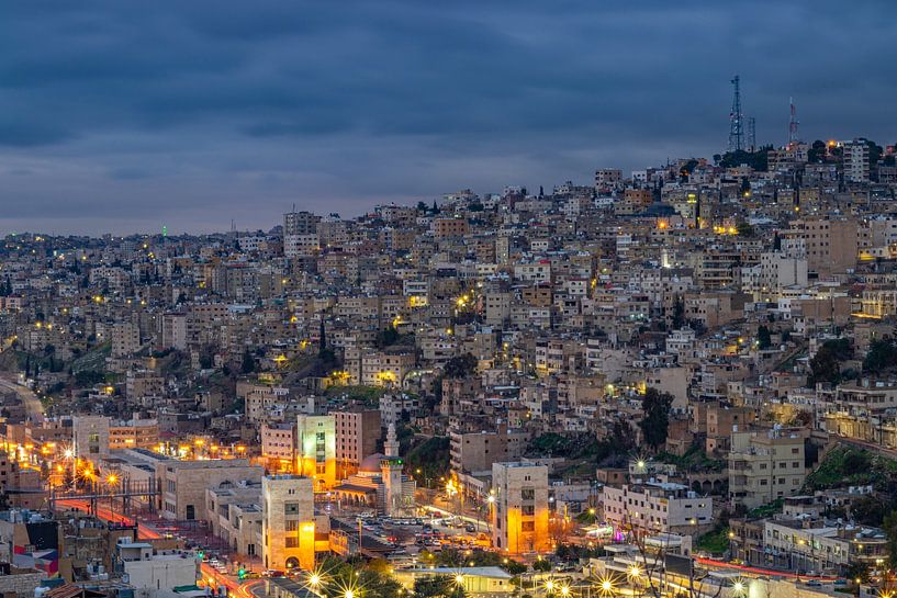 Amman at night by Mark Lenoire