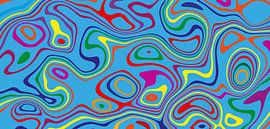 Des vagues abstraites sous forme de fresque murale panoramique sur AidasignArt
