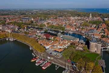 Enkhuizen from above. by Menno Schaefer