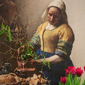 La laitière dans sa chambre de jardin. sur Alie Ekkelenkamp