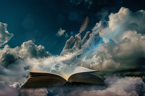 La main, le livre et les nuages