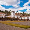 Markt in Chinchero, Peru van Peter Apers