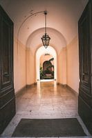 Corridor with view through to patio in Rome